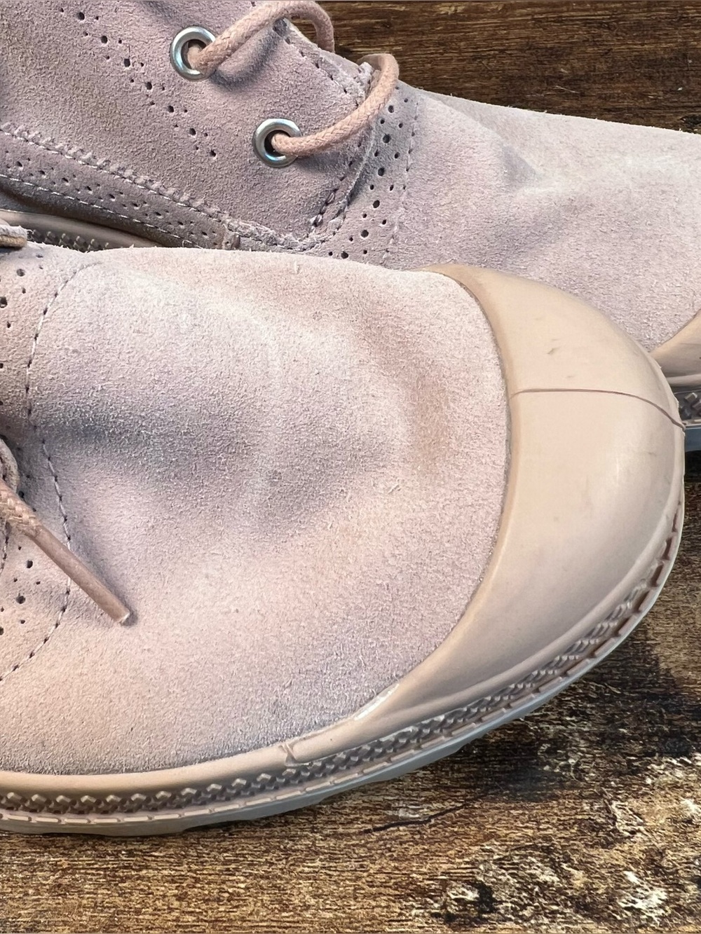 Palladium Boots Pampa London Pink Suede Chunky Rubber Toe Lace Up Women's 9.5 - Picture 12 of 13